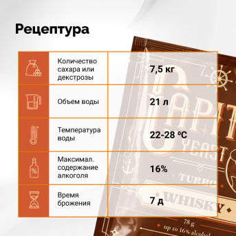 Дрожжи спиртовые CAPITAN Whisky